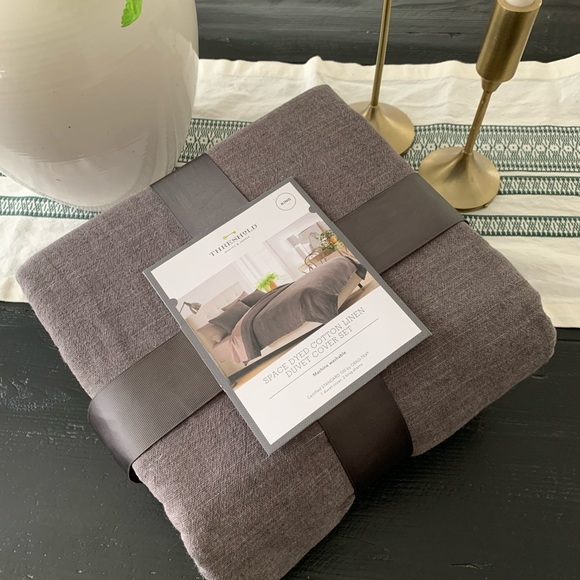 Threshold Other - Threshold space dye cotton linen duvet set-King